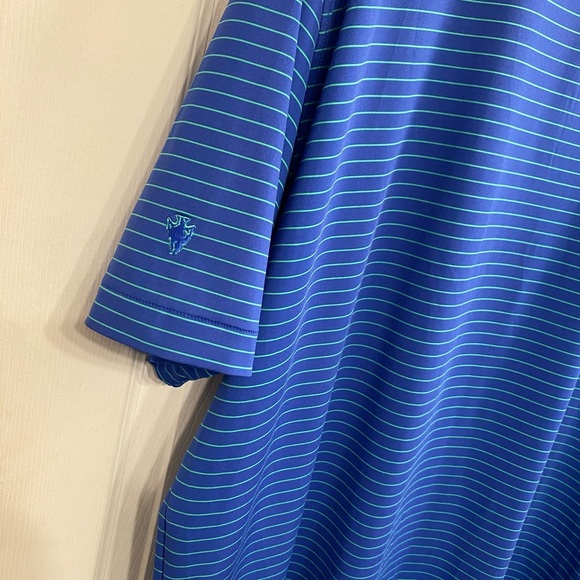Peter Millar Summer Comfort Navy Striped Polo Shirt xxl - Picture 3 of 12